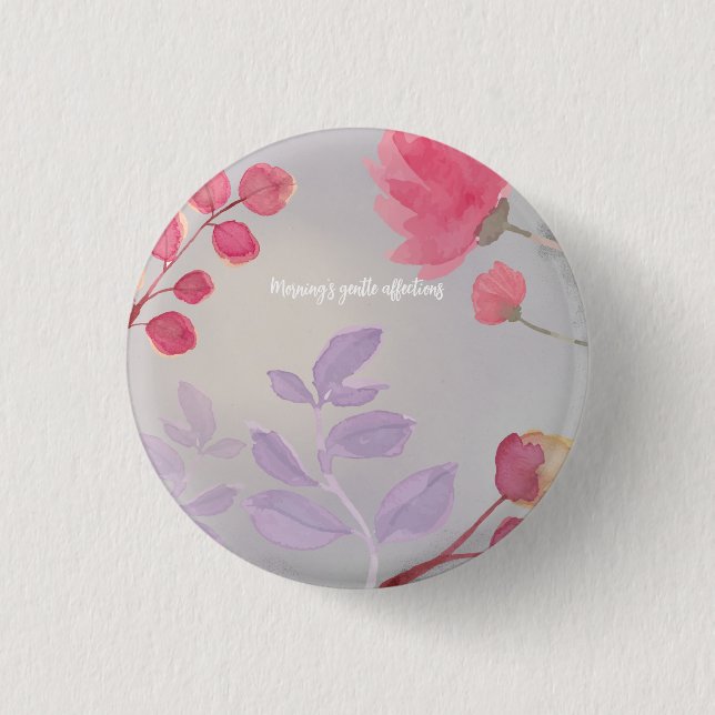 Macaron Rond 2,50 Cm Fleurs (Devant)