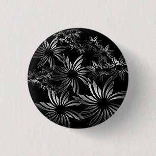 Macaron Rond 2,50 Cm Fleurs d'argent