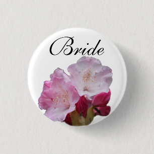 Macaron Rond 2,50 Cm fleurs de rhododendron rose bouton de mariage