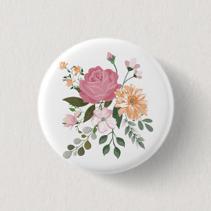 Macaron Rond 2,50 Cm Fleurs d'eau