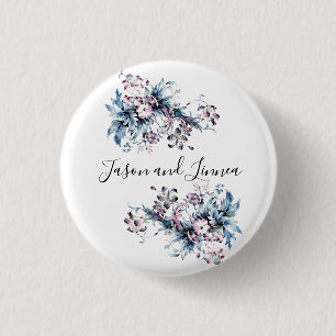 Macaron Rond 2,50 Cm Fleurs Élégantes Victoriennes Romantique Bien-aimé