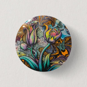 Macaron Rond 2,50 Cm Fleurs Mandala