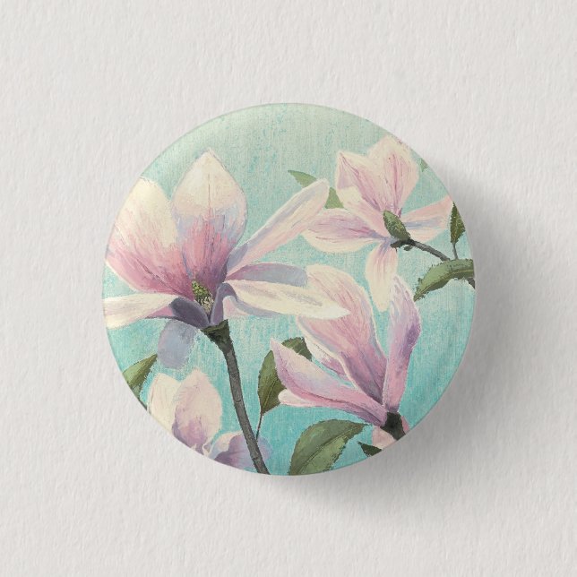 Macaron Rond 2,50 Cm Fleurs roses des sud (Devant)