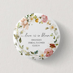 Macaron Rond 2,50 Cm Fleurs sauvages L'amour est en fleurs