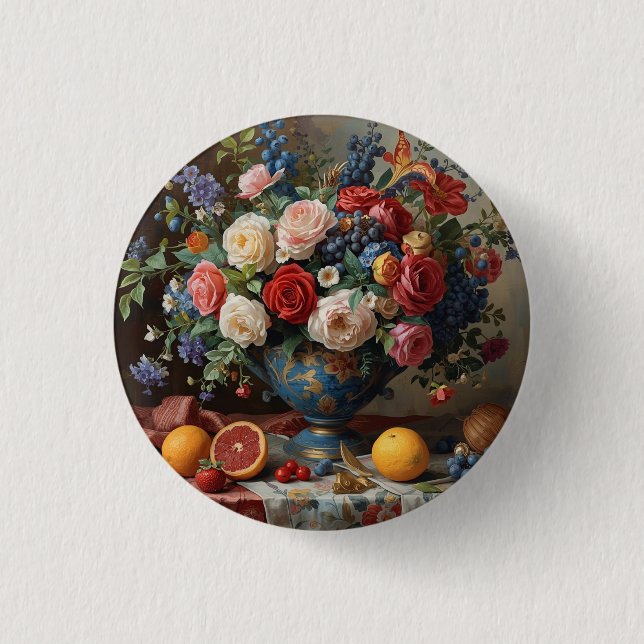 Macaron Rond 2,50 Cm Floral Galore  (Devant)