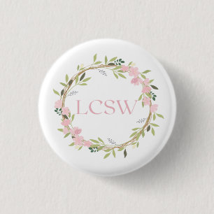 Macaron Rond 2,50 Cm Floral Wreath LCSW Button