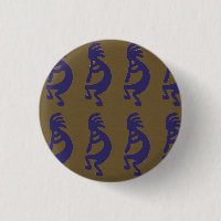 Flûte Jouer Kokopelli Figure - Bleu sur Vert