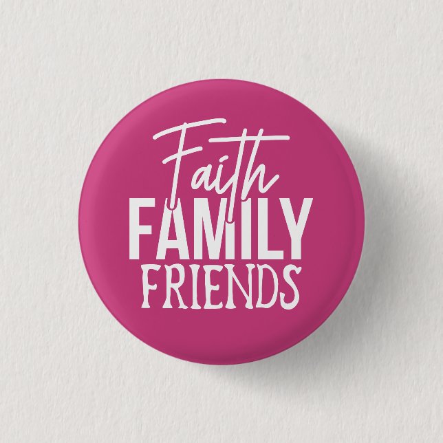 Macaron Rond 2,50 Cm Foi Famille amis (Devant)