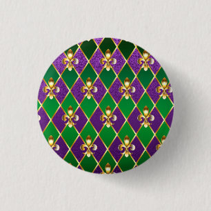 Macaron Rond 2,50 Cm Fond de bijoux Mardi Gras
