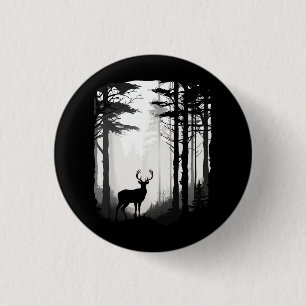 Macaron Rond 2,50 Cm Forêt de cerfs faune