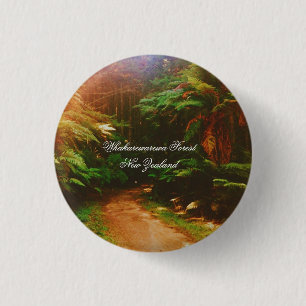 Macaron Rond 2,50 Cm Forêt de Whakarewarewa, Rotorua, Nouvelle-Zélande