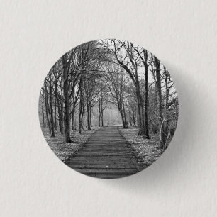 Macaron Rond 2,50 Cm Forêt, noir et blanc