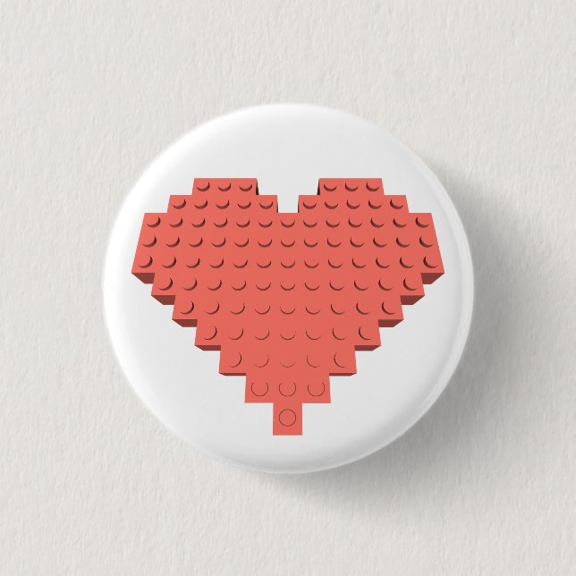 Macaron Rond 2,50 Cm Forme cardiaque Valentines (Devant)