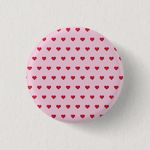 Macaron Rond 2,50 Cm Forme de coeur mignonne pixélisée