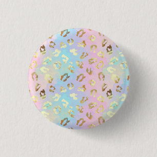 Macaron Rond 2,50 Cm Foulard à motif léopard couleurs pastel