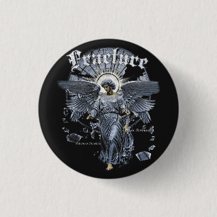 Macaron Rond 2,50 Cm Fracture - Conception de streetwear gothique