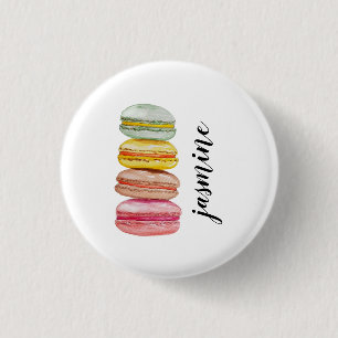 Macaron Rond 2,50 Cm Français Macarons aquarelle peinte à la main