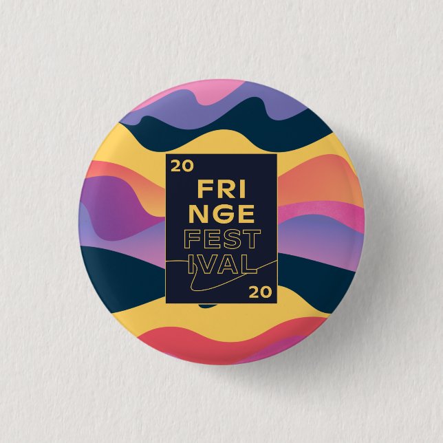Macaron Rond 2,50 Cm Fringe Festival Button (Devant)