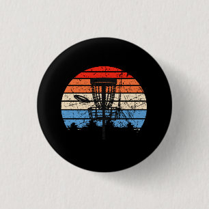 Macaron Rond 2,50 Cm Frisbee Golf Disque Golf Rétro