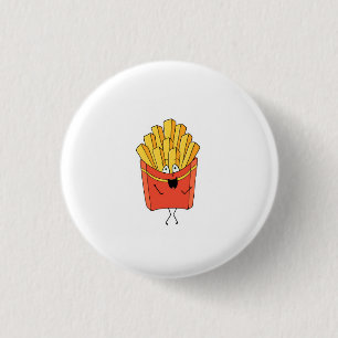 Macaron Rond 2,50 Cm Frites, chips, thème chips chaudes