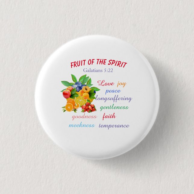 Macaron Rond 2,50 Cm Fruit de l'Esprit (Devant)