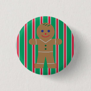 Macaron Rond 2,50 Cm Fun and Fancy Christmas Gingbread Homme