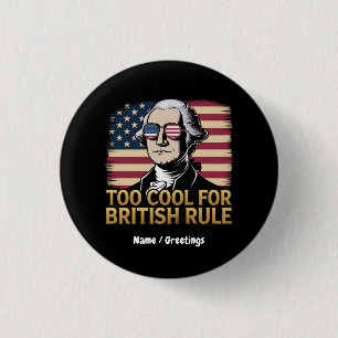 Macaron Rond 2,50 Cm Funny George Washington Trop Cool pour la dominati