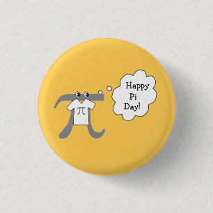 Macaron Rond 2,50 Cm Funny Pi Guy - Joyeux Pi Day