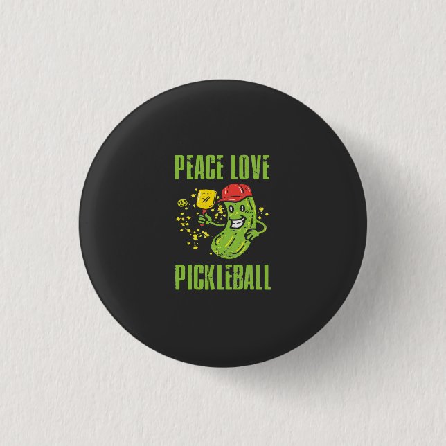 Macaron Rond 2,50 Cm Funny Pickleball (Devant)