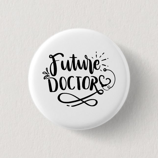 Macaron Rond 2,50 Cm Futur médecin (Devant)