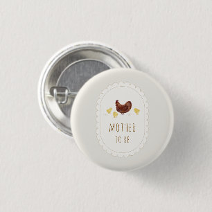 Macaron Rond 2,50 Cm Future maman bohème Baby Shower poulet de la ferme