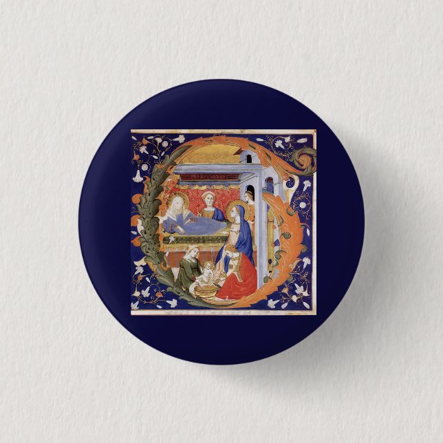 Macaron Rond 2,50 Cm G initial éclairé (Devant)