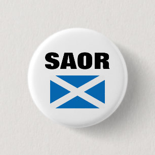 Macaron Rond 2,50 Cm Gaélique Ecosse libre Saltire Pinback de Saor