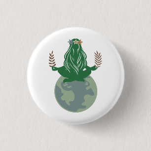 Macaron Rond 2,50 Cm Gaia Déesse de la Terre, Mère Terre, Planète Terre
