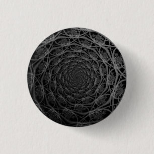 Macaron Rond 2,50 Cm Galaxie de Filaments en Bouton noir et blanc