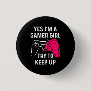 Macaron Rond 2,50 Cm Gamer Gift I Am A Gamer Girl