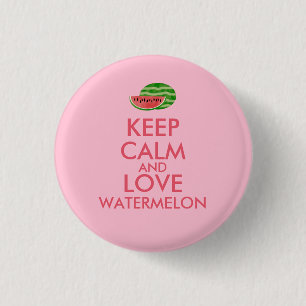 Macaron Rond 2,50 Cm Gardez le calme et aimez le cadeau personnalisable