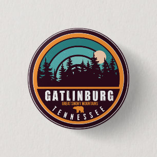 Macaron Rond 2,50 Cm Gatlinburg Tennessee Mounts Souvenirs