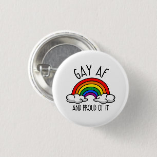 Macaron Rond 2,50 Cm GAY AF et fier de l'être