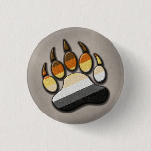 Macaron Rond 2,50 Cm Gay Bear Pride Paw
