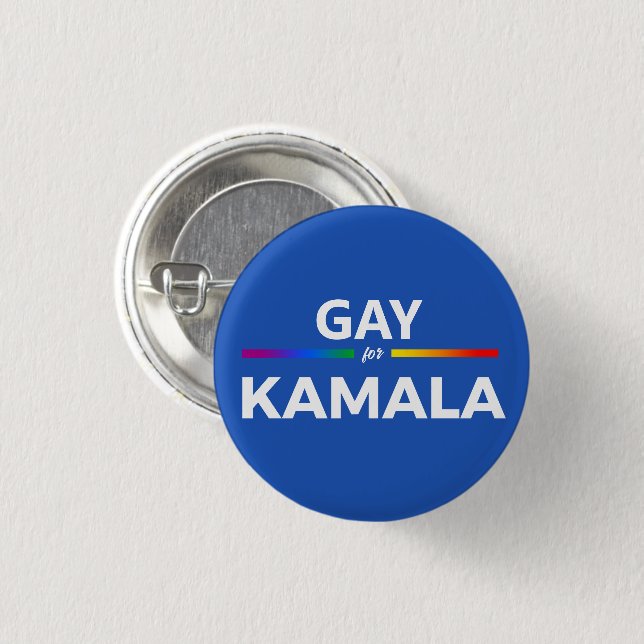 Macaron Rond 2,50 Cm Gay pour Biden Harris (Devant & derrière)