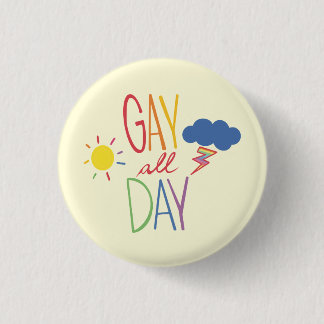Macaron Rond 2,50 Cm Gay toute la journée