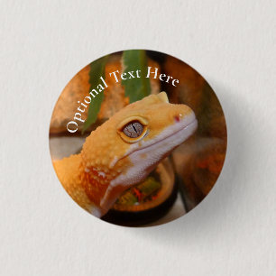Macaron Rond 2,50 Cm Gecko jaune léopard