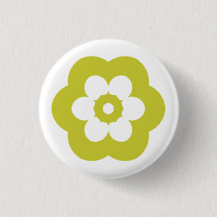 Macaron Rond 2,50 Cm Géométrique 290514 (3) - Banane jaune sur blanc