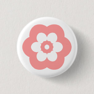 Macaron Rond 2,50 Cm Géométrique 290514 (3) - Rose doux sur blanc