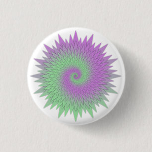 Macaron Rond 2,50 Cm Géométrique Violet et Vert
