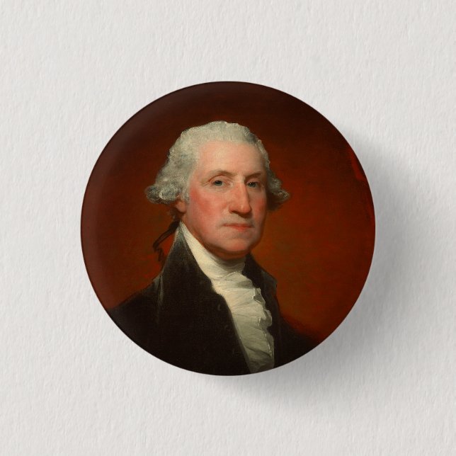Macaron Rond 2,50 Cm George Washington Portrait (Devant)