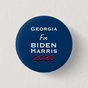 Macaron Rond 2,50 Cm GÉORGIE : Campagne BIDEN HARRIS 2020