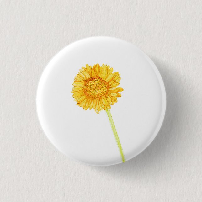 Macaron Rond 2,50 Cm Gerbera (Devant)