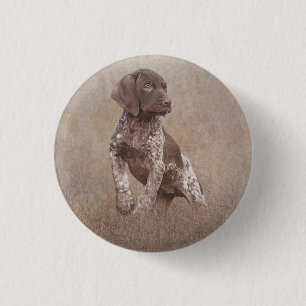 Macaron Rond 2,50 Cm german shorthaired pointer puppy tapestry poster